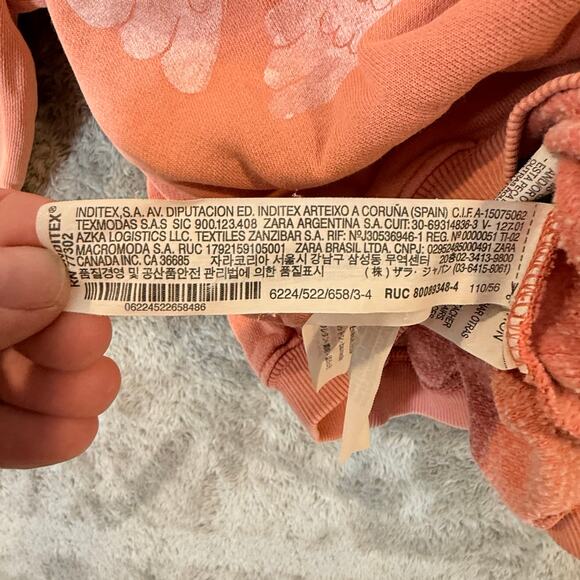 Zara Sweatshirt Graphic Let Your Dreams Fly Toddler Girls 3-4 Years 3T 4T - Picture 7 of 7